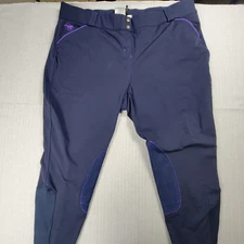 Piper by SmartPak Equestrian Breeches Women’s 44R Blue Riding Pants Horse Show