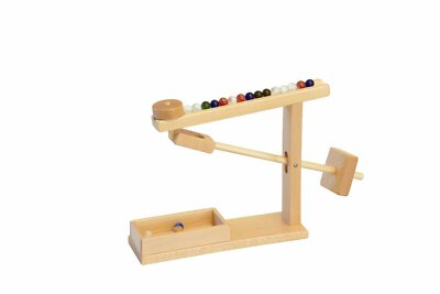 Amish Made Wooden Marble Roller Machine Toy