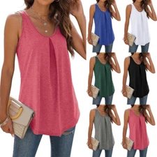 Women's Top Summer Solid Color Discounted Crewneck Dovetail Vest T-shirt