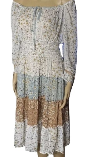 Boho Peasant Tier Empire Waist Dress 