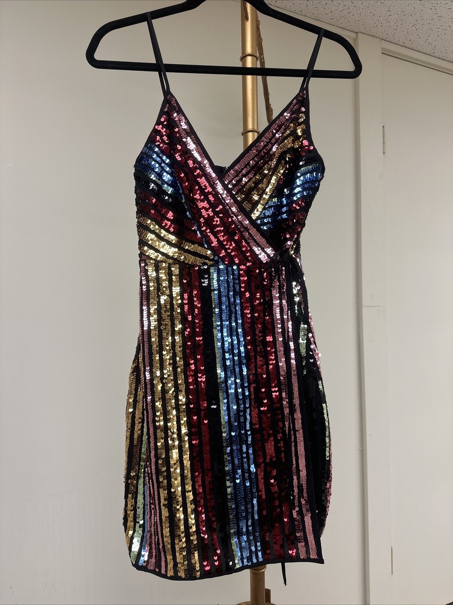 green emerald velvet dress Bruyre Neutral Sequin Striped Knit Maxi Dress