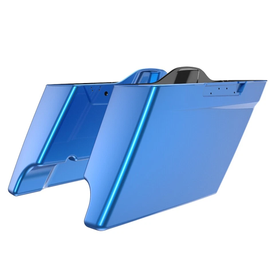 Parte inferior de alforja extendida azul eléctrica Harley Street Road Glide 2014+ Foto 3 de 4