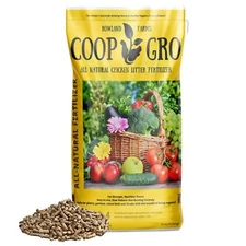 Coop Gro Organic Chicken Manure Fertilizer 25 lb. Bag.  Pelleted for Ease of UsE