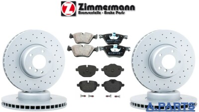 ZIMMERMANN BREMSENSATZ KOMPLETT GELOCHT Ø 330 mm VORNE UND HINTEN BMW 5 F10 F11