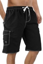Mens Swim Trunks Swimming Trunks Swim Shorts Quick Dry 11 Inch with Mesh Lini...