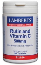 Lamberts Rutina y Vitamina C 500mg Comprimidos (90) BBE 04/2029