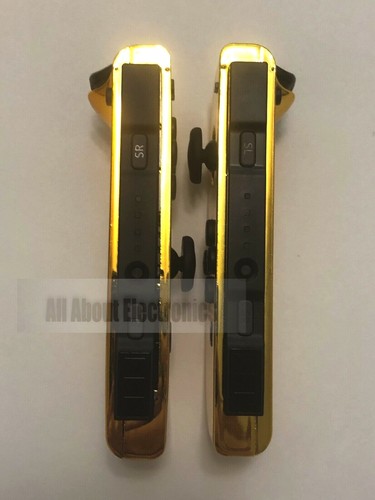 Custom Chrome Gold Nintendo Switch Joy Con Joy-Con JoyCon SET controller DPAD - Picture 3 of 5