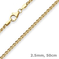 2,5Mm Zopfkette Goldkette Collier Halskette Aus 333 Gold Gelbgold 50Cm
