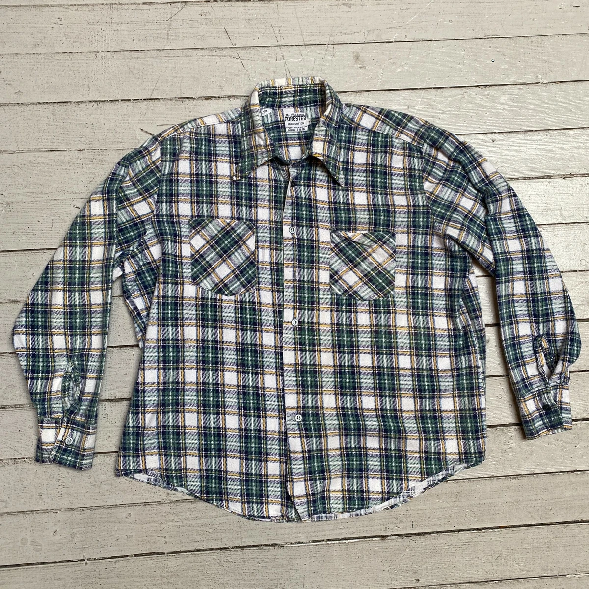 Giacca Camicia Pesante Weatherproof In Flanella Per Uomo - Verde, Taglia XX-Large, Vintage
