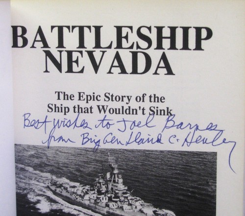 Battleship Nevada - SC 1991 AUTOGRAPHED BY BRIGADIER GENERAL DAVID C. HENLEY - Picture 2 of 2