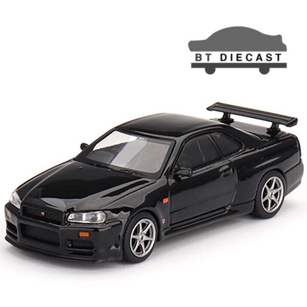 ミニＧＴ NISSAN GT-R BLACK MINI GT NISSAN GT-R R34 V-SPEC 1/64 DIECAST MODEL CAR BLAK PEARL