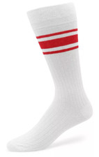 NEW W TAGS Men's Store at Bloomingdale's Stripe Tube Socks in Red/White, 10-13