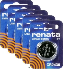 CR2430 RENATA WATCH BATTERIES 2430 (5 piece) New packaging Authorized Seller