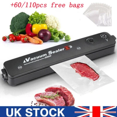 KITCHEN Vacuum Food Sealer Automatic Manual Sealer Dry Wet Pack Machine with 60/110 Bags