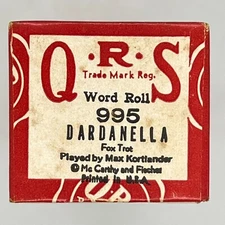QRS Word Roll Vintage 995 Dardanella Max Kortlander Piano Player Music Roll