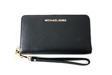 MICHAEL KORS Portemonnaie JET SET TRAVEL LG FLAT CASE black