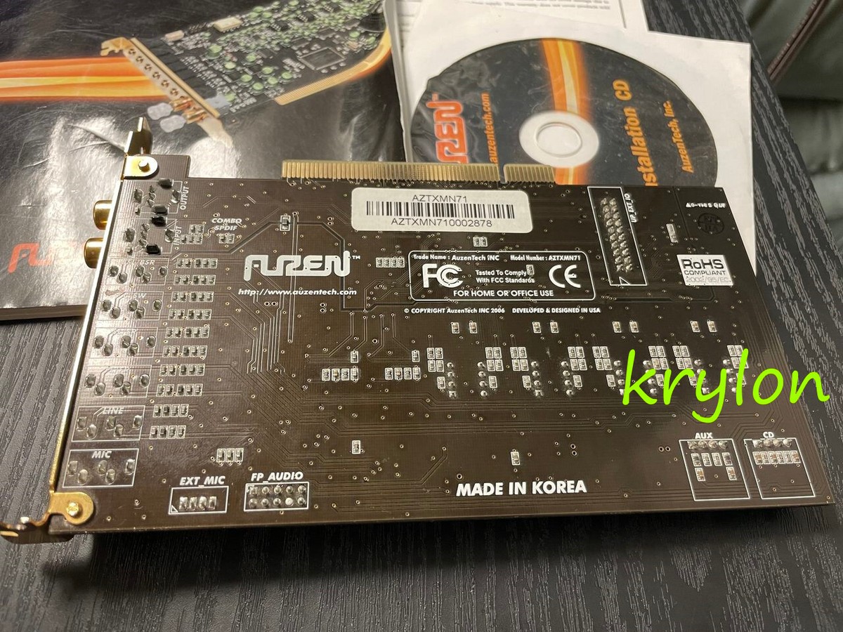 Auzentech X-Meridian 7.1 (1G) PCI Sound Card SPDIF Oxygen Auzentech X-Meridian 7.1 (1G) PCI Sound Card SPDIF Oxygen