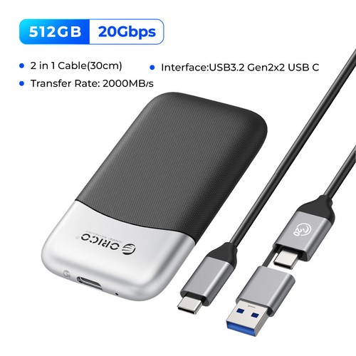 ORICO M25PRO Taichi Portable SSD 2TB 1TB 512GB USB3.2 External Solid State Drive - Bild 10 von 13