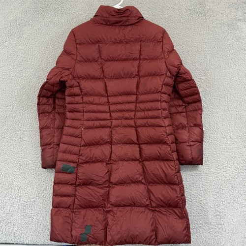 The North Face Jacket Womens Medium Red Quilted 550 Down Long Snow Outdoor Zip - Picture 11 of 19