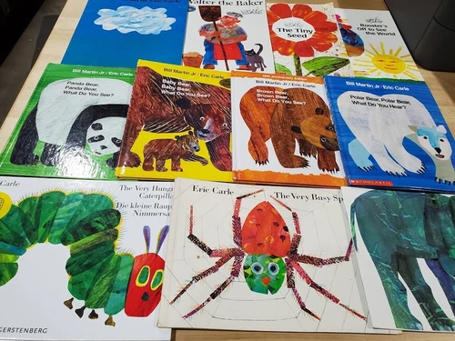 Lot of 10 Eric Carle PB/HC Picture Books for Children's Kid Toddler *Random Mix*