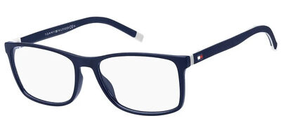 Tommy Hilfiger Men's Matte Blue Square Eyeglass Frames - TH1785-0ZE3-38