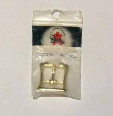 Tandy Leather Strap Buckle 3/4in Brass Plate cat.#1545-00 New - US Seller