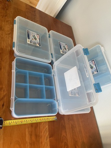 New 5 Sterilite Divided Cases for Crafting, Fishing, Shop Parts, Toys, Games New - Picture 11 of 24