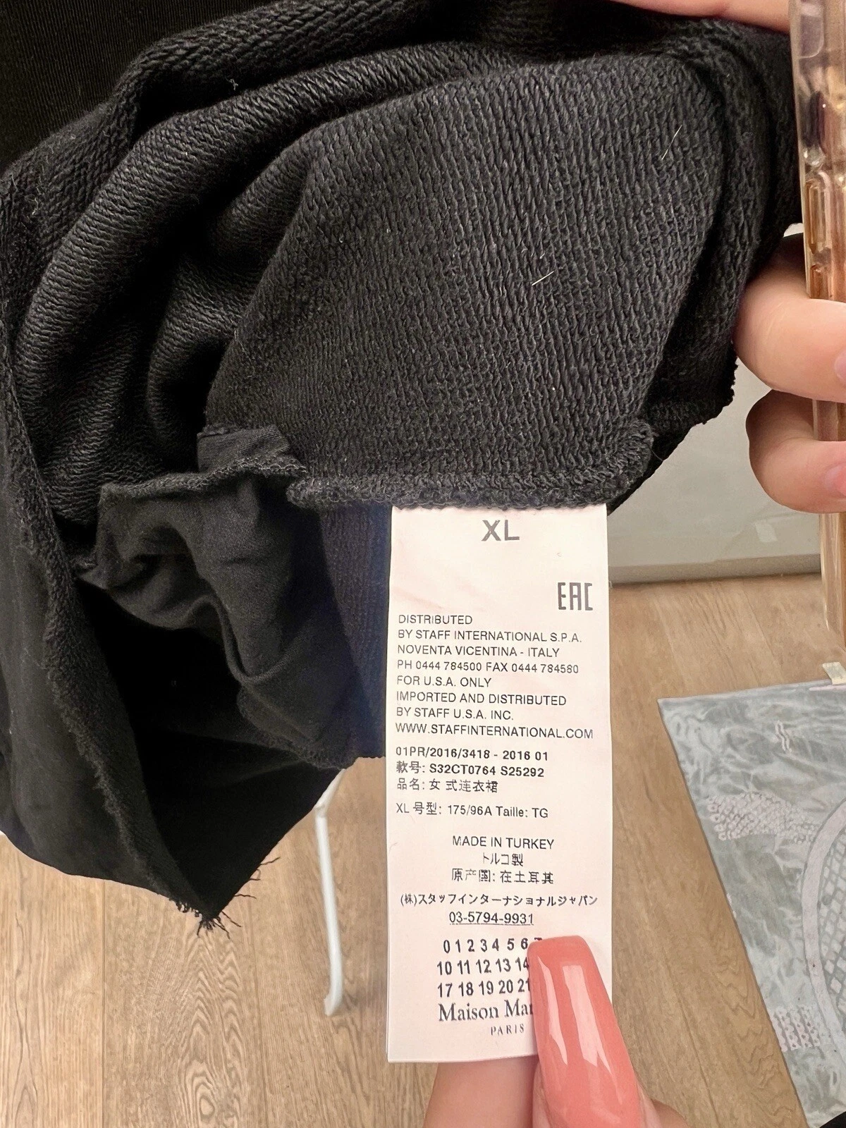 MAISON MARGIELA Felpa con cappuccio Maison Martin Margiela abito senza maniche indossato una volta XL