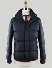 NEW KITON BLUE NAVY PA PU COAT US 44 - EU 54 ...