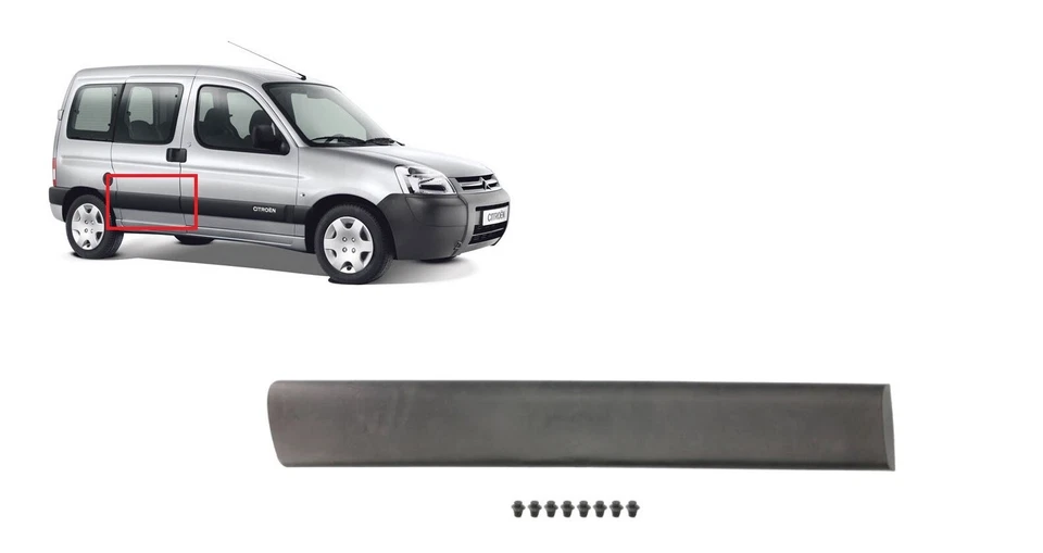 BAGUETTE DE PORTE ARRIERE DROITE CITROEN BERLINGO PARTNER 07.96-10.08 8546F5 - Photo 1/1