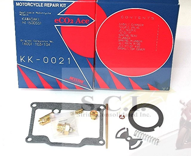 KIT DE REPARACIÓN DE RECONSTRUCCIÓN DE CARBURADOR KAWASAKI H1 H-1 MACH KEYSTER 1969 - 1971 X 3 Foto 3 de 4