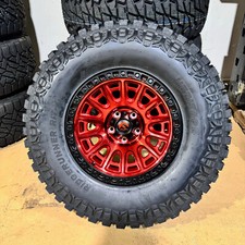 17x9 Fuel D834 Cycle Red Wheels 35