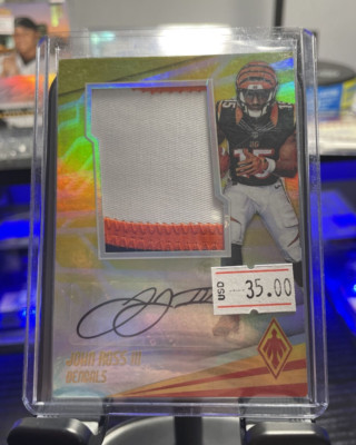 John Ross 3 Color RPA Jumbo Patch /25 Auto 2017 Panini Phoenix Bengals NFL