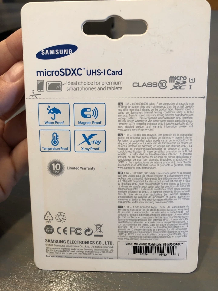 Samsung 64GB Micro SDXC UHS-I Card With Adapter  - Image 2 of 3