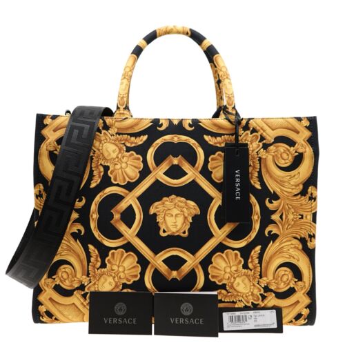 Versace Medusa Large Tote Shoulder Bag Baroque Fabric New - Picture 4 of 9