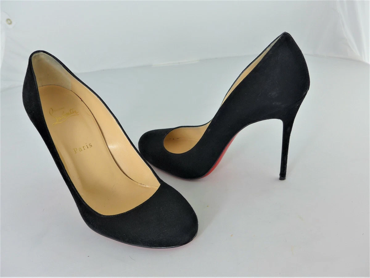 Christian Louboutin black suede pumps size UK7 US9 eBay