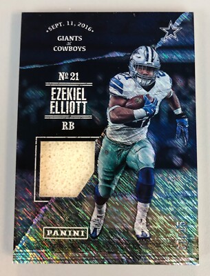 Ezekiel Elliott 2017 Panini Father's Day Game Dated Memorabilia Shimmer #ed/15