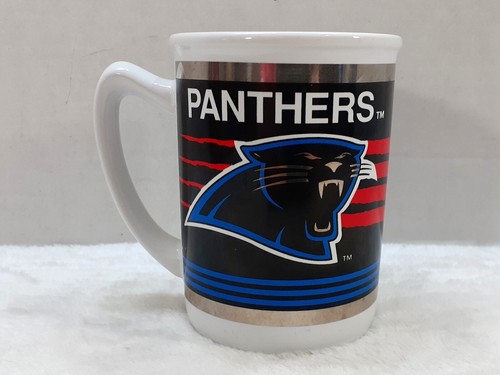 Vintage Carolina Panthers Mug Porcelain 18 oz Cup Coffee 1990s NFL Rare Colors