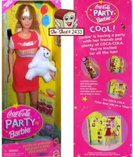 Barbie Coca Cola Party Barbie Doll with Polar Bear 22964 Vintage Mattel NIB