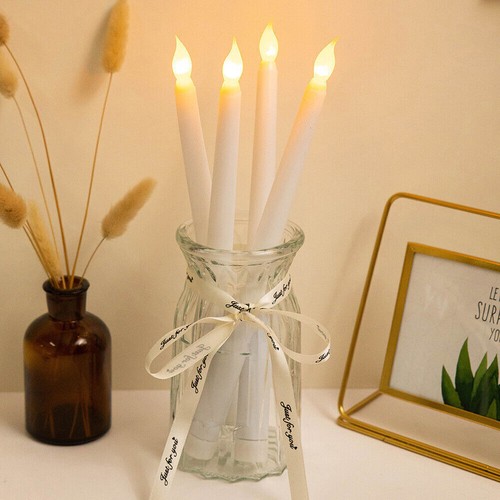 6-12er Set LED Stabkerzen Flammenlosen Flackernd Kerzen mit/Fernbedienung/Timer` - Bild 6 von 28