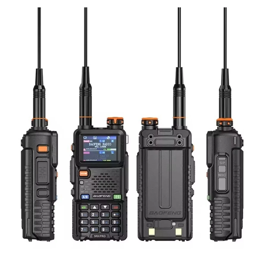 BAOFENG 5RH PRO WALKIE TALKIE RICETRASMITTENTE RADIO DUAL BAND VHF 136-174 MHz - Immagine 2 di 4