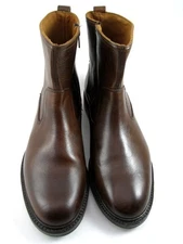 Allen Edmonds "TOMPKINS" Men's Chelsea Leather Zip Up Boots 11 D  BROWN (620N)