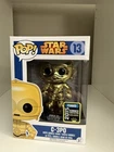 Funko Pop! Star Wars 13 C-3PO Gold CHROME 2015 San Diego Comic Con Exclusive