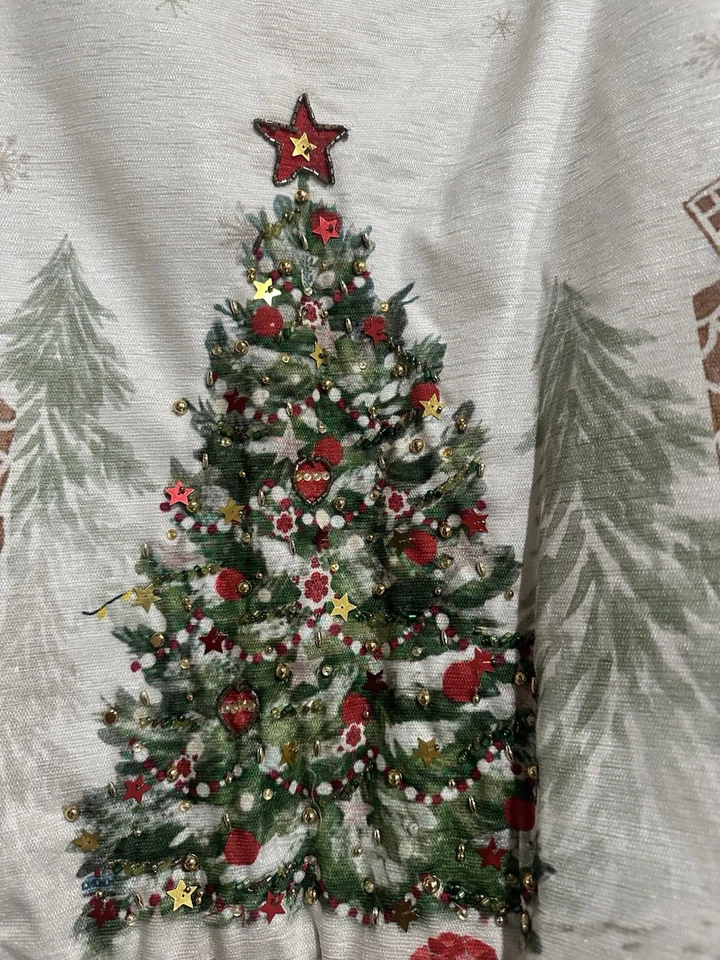 Cupcakes and Cashmere Christmas Gingerbread Man House Embellished Tree Skirt 52” - Image 4 of 4