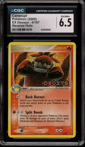 Pokemon Camerupt EX Deoxys Reverse Holo Rare #4 CGC 6.5