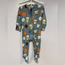 NWT Kiki and Lulu coffee donut bamboo zippy size 6-9 months