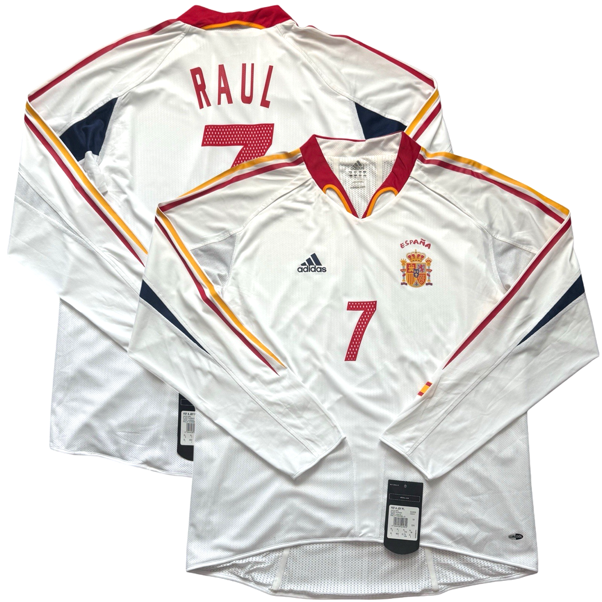 レアル・マドリード RAÚL 7 長袖シャツ Lサイズ 2004/05 Spain Authentic Away Jersey #7 Raul XL Long Sleeve Player