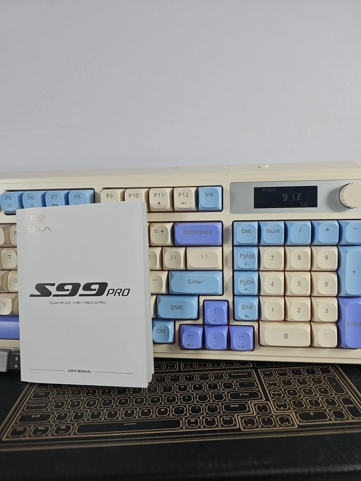 AULA S99 PRO-- KEYS KEYBOARD TRI-MODE BLUETOOTH 2.4GHZ USB-C Gaming RGB Open Box - Image 3 of 3