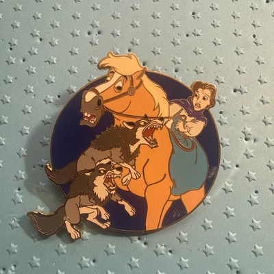 Disney Auctions Belle Attacked by Wolves LE 500 Vintage Pin 38674 Philippe Horse