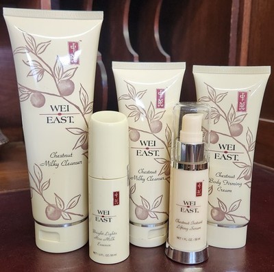 Sealed 5pc Wei East Skincare Set: Cleansers, Cream, Serum, Rice Milk Essence